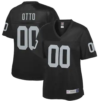 womens nfl pro line jim otto black las vegas raiders retire